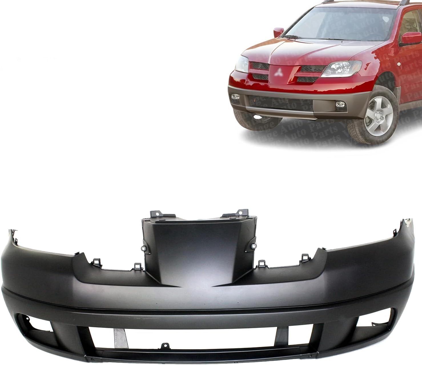 Front Bumper Cover Compatible with Mitsubishi Outlander 2003-2003 | DIRECT REPLACEMENT | Primed | Plastic | MN133205 | ‎MI1000286