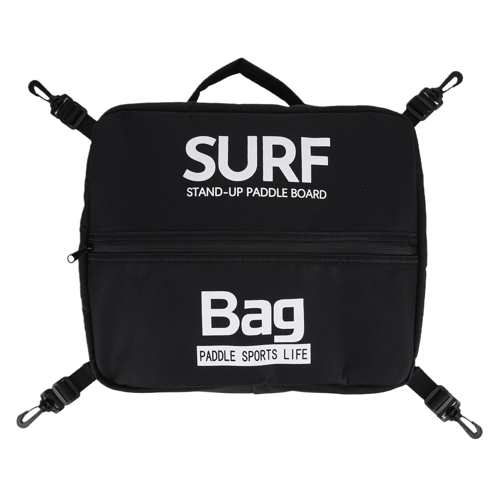 Oxford Kayak Paddle Board Deck Bag Sealed Zipper Paddle Board Storage Bags with Fixing Buckle Stand Up Paddle Board Storage Bags Kayak Accessories (Black)