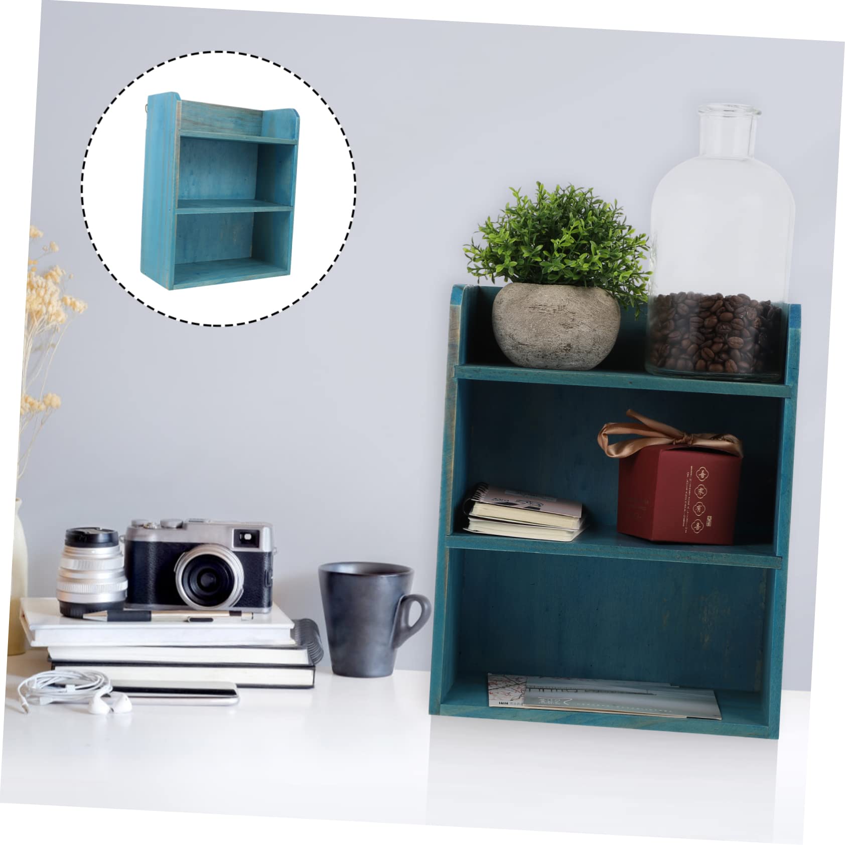 Mini portaoggetti in legno per gioielli e cassettiere da tavolo per mini bambole per scrivania, organizer per trucco, ufficio, soluzione di archiviazione chic