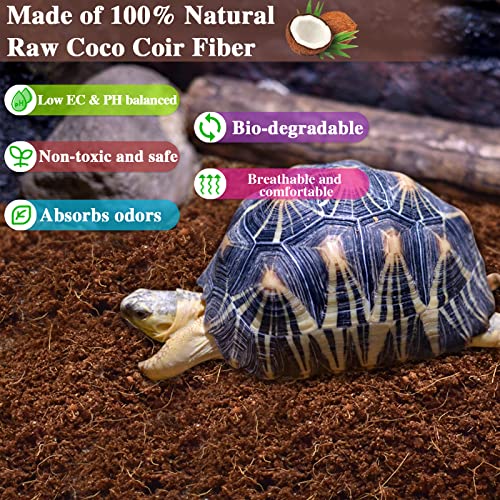 Image of ZeeDix 2 Pack Coconut Fiber Substrate, Premium Coco Coir Reptile Substrate | 100% Coconut Husk Terrarium Bedding for Reptiles, Tortoise, Bearded Dragon, Gecko, Snake, Hermit Crabs, Frogs, Tarantula