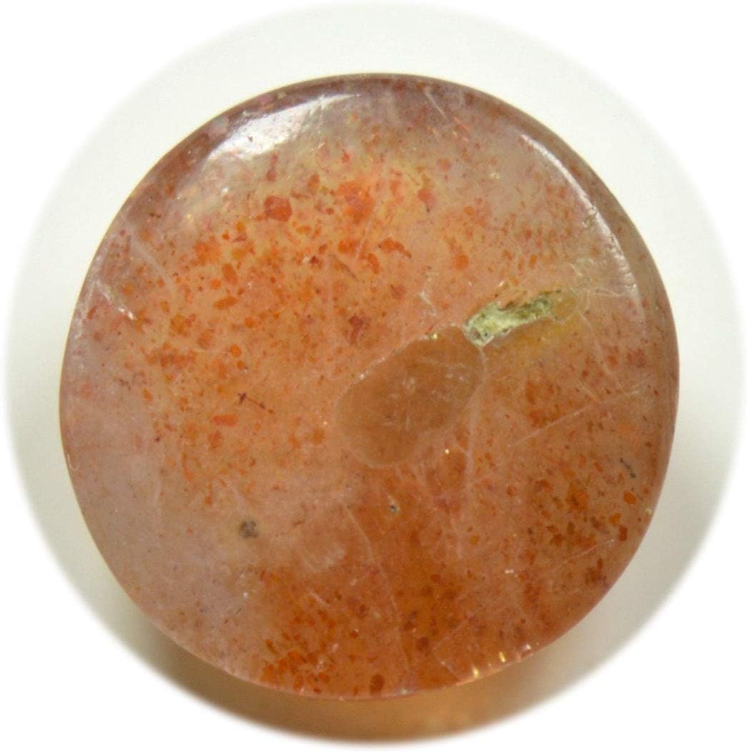 9X9 MM Size Natural Sunstone Calibrated Stone Orange Cabochon Round Shape Loose Gemstone