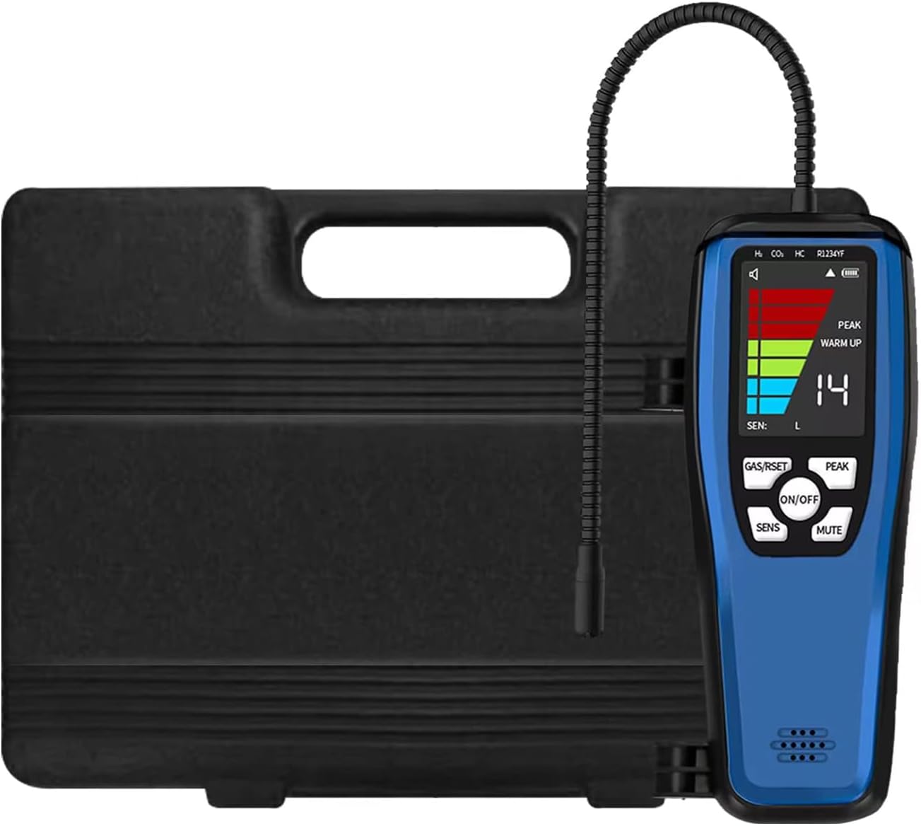 Refrigerant Leak Detector Wale&Morn LD200,Freon Leak Detector with Rechargeable Battery,Refrigerant Gas Leak Detector for HVAC R22 R410A R134A R290 R600A R1234yf SF6 CFCs HCFCs HFCs HC HFO