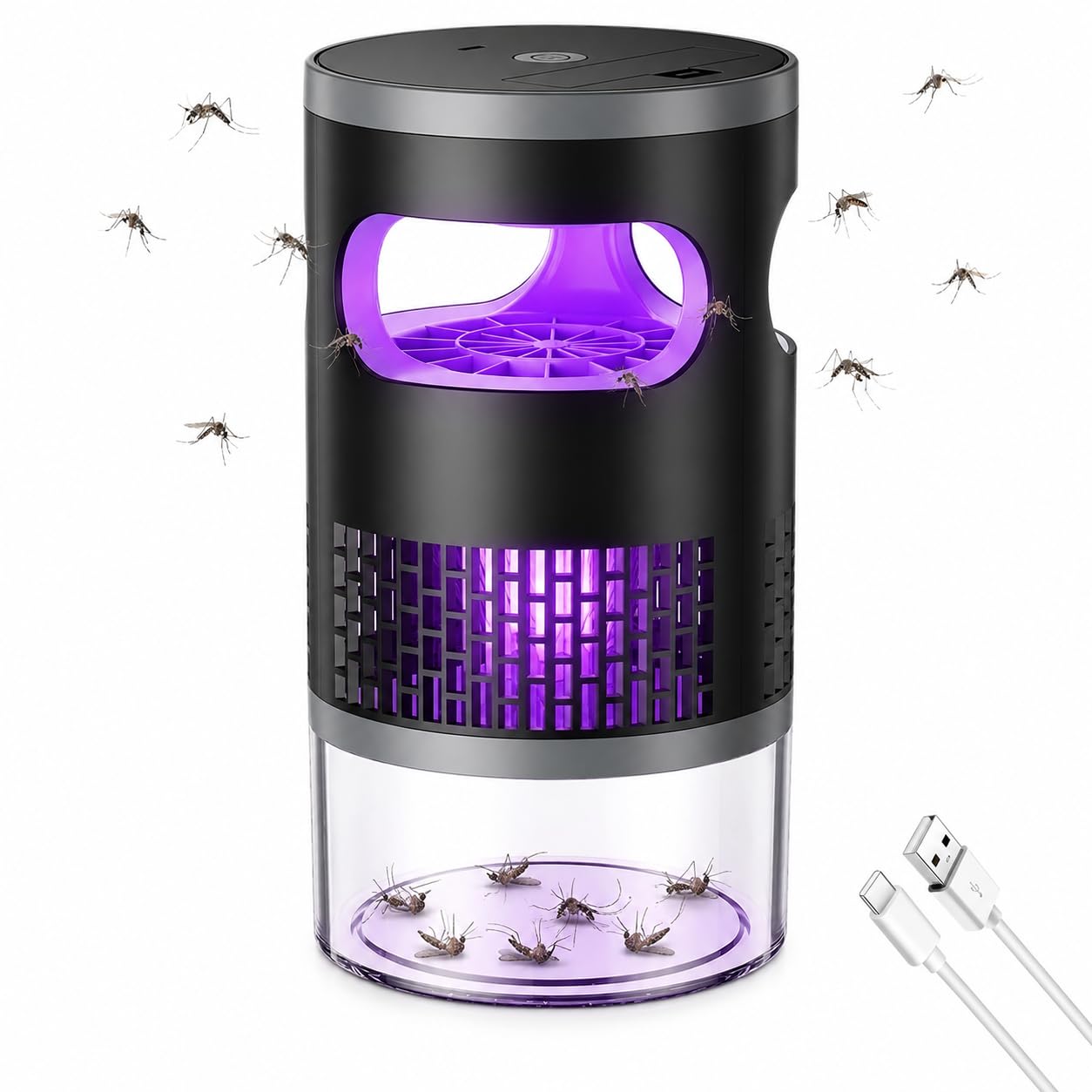 Fly Killer Mosquito Trap Lamp Rechargeable, UV Bug Zapper Wireless Indoor