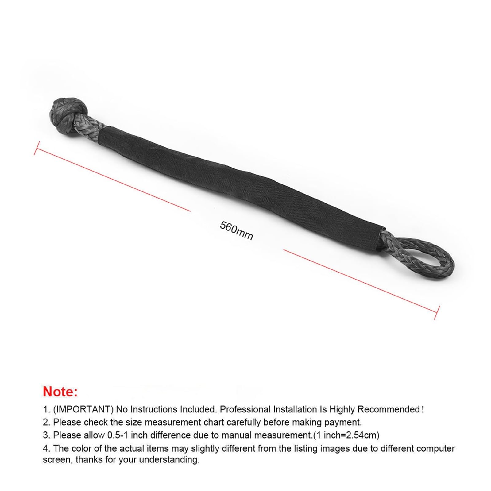 41000lbs Winch Rope Synthetic Soft Shackle Winch Snatch Recovery Ring Set Rugged Shackles With Protective Sleeve For Truck Vehicle Recovery I.176410572 - View #7