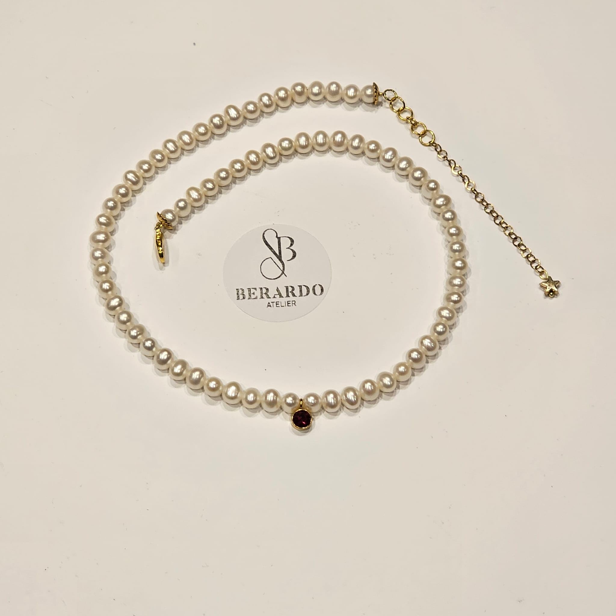 Generico Collana di perle di fiume 5.5-6.0 mm livello qualità AA3 lunchezza 40 cm