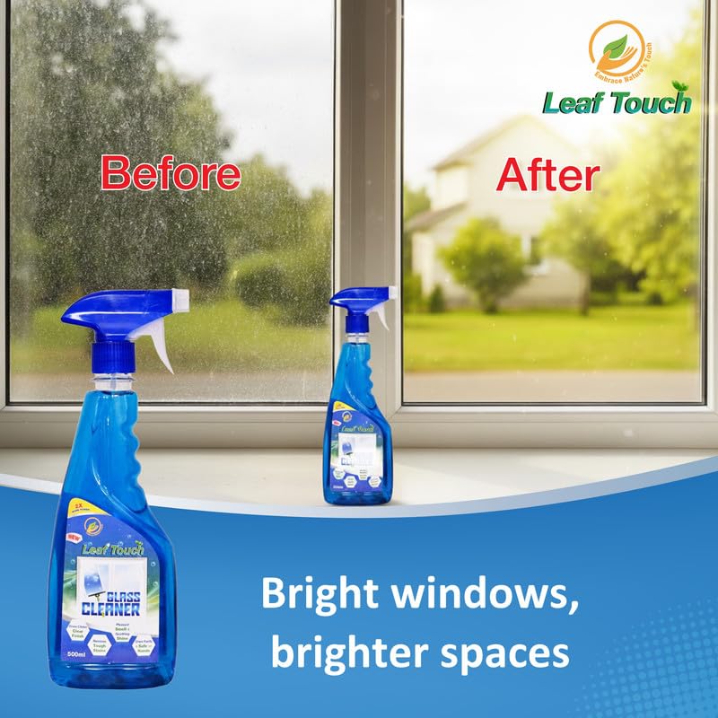 Image of Glass Cleaner - 500ml Streak-Free Window and Mirror Cleaning Liquid - Removes Dust, Smudges, and Fingerprints, Leaves Crystal Clear Shine, Easy & Quick Use
