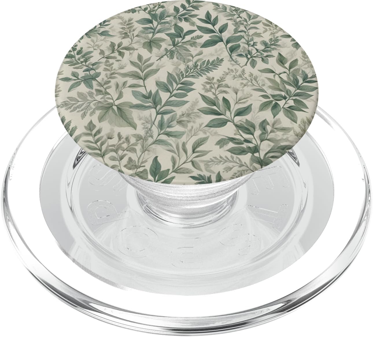 Sage Garden Green Floral Leaves PopSockets PopGrip for MagSafe