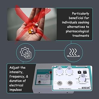 Physiogears Ultrasound Tens 2 Channel Physiotherapy Machine Electrotherapy Combo for All Pain Relief Device Physiotherapy Equipment with One Year Warranty (Self-Adhesive Pad)
