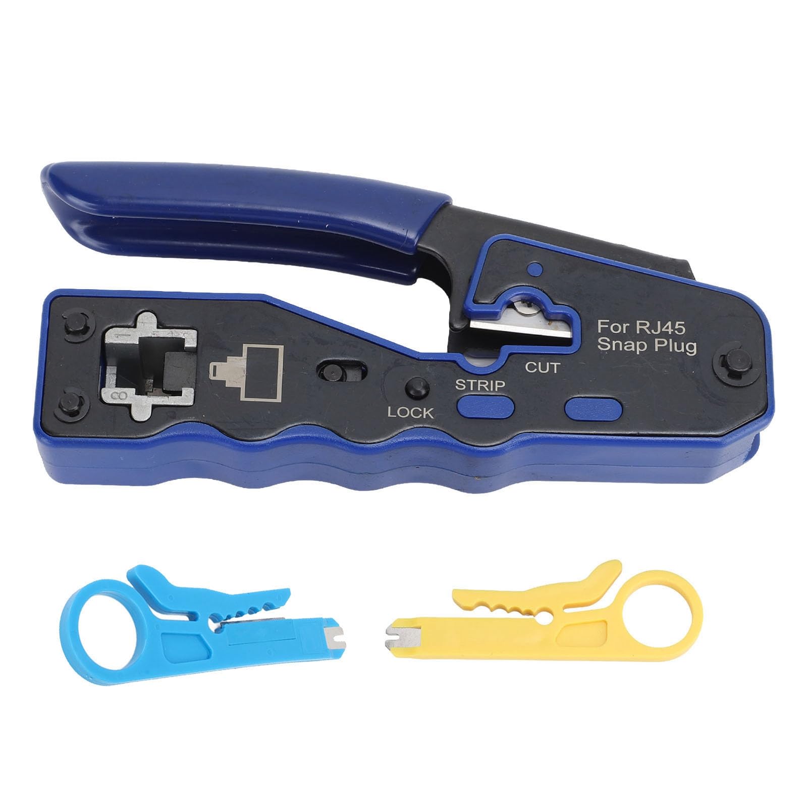 Herramienta de engarzado RJ45 para cable Cat6 y Cat5 con función de paso 8P8C