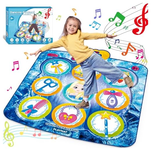 Alfombra de Baile,para niños 3 4 5 6 años niñas de Juguete,Alfombra de Baile de Princesa de Juguete de 3 4 5 6 años niñas, 5 Niveles de Baile,Regalo niñas de 3 4 5 6+ años