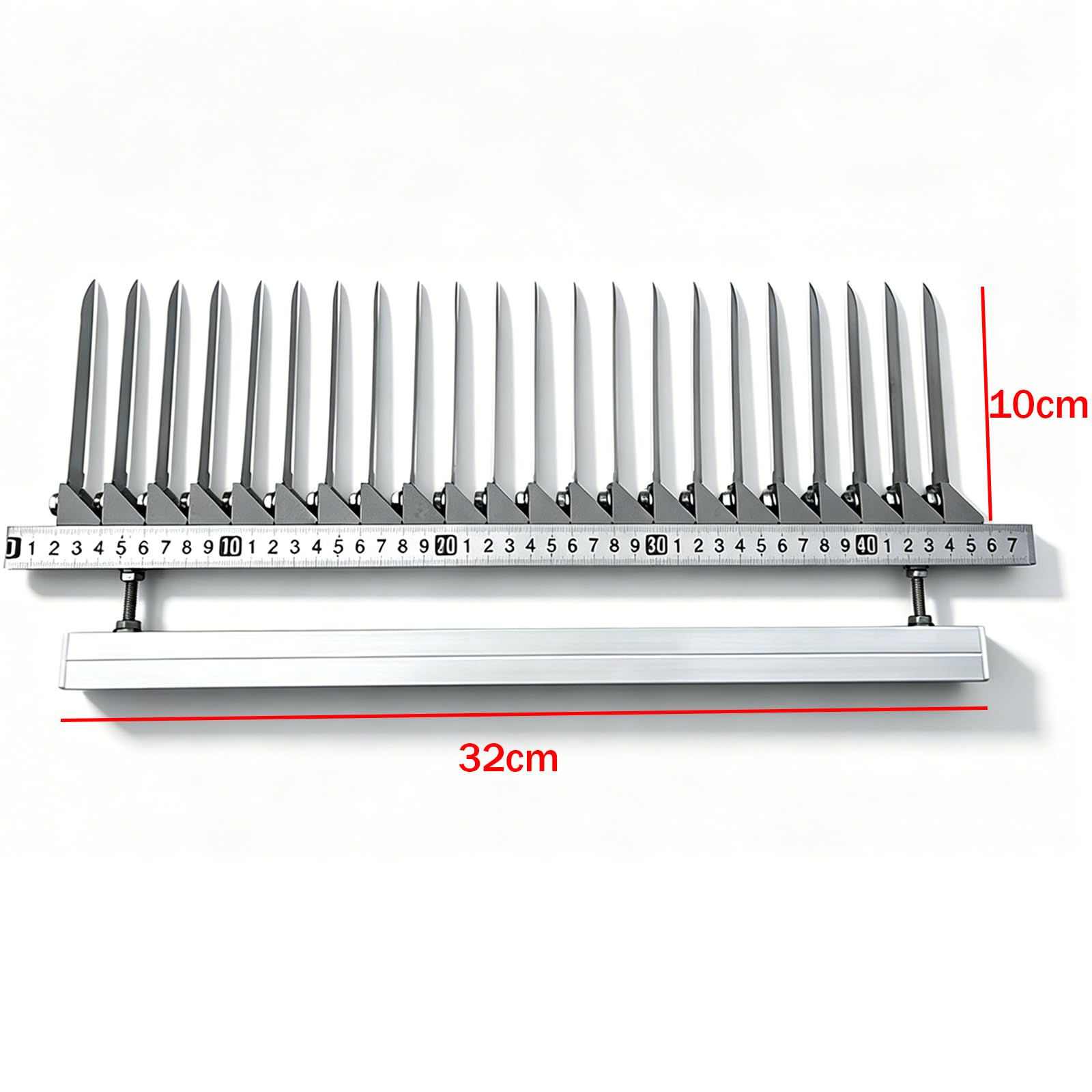 Lebensmittelblockschneider Aus Edelstahl, Eierschneider, Verstellbarer Klingenabstand, Abnehmbar, Leicht Zu Reinigen, Mit Lineal, 2,1–4,2 cm Klingenabstand, Für Tofu