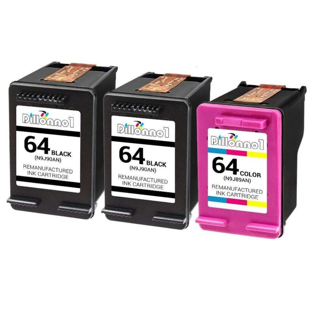Compatibile 3pk 64 inchiostro a colori nero per l'uso con 6220 6230 6232 6252 6255 6258