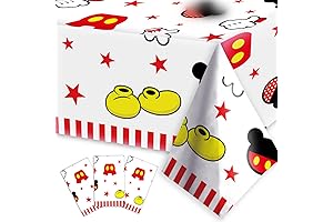 3pcs Cartoon Plastic Disposable Mickey Mouse Tablecloths for Parties