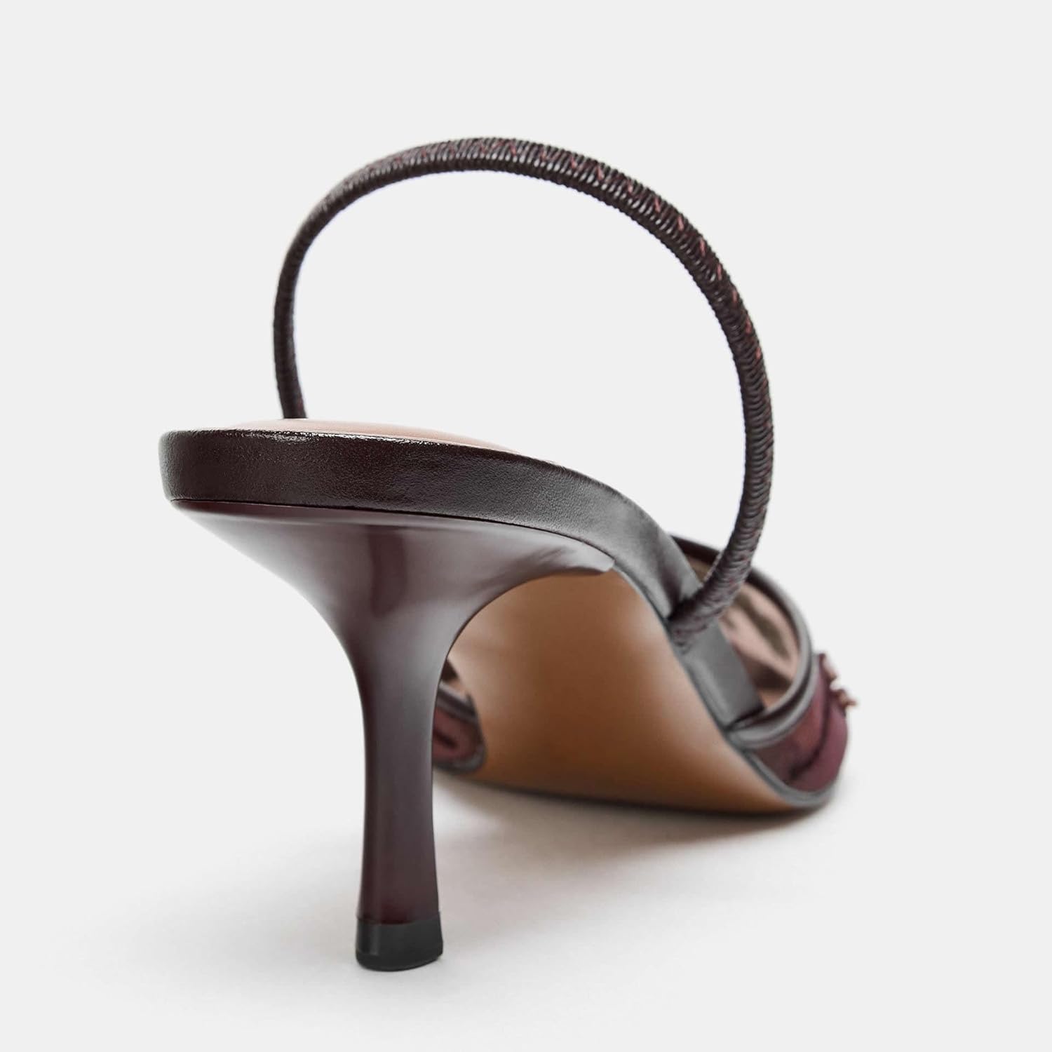 Kluolandi Women's Embroidered Slingback Kitten Heels with Pearls Breathable Mesh Pointed Toe Pumps Low Heel Slip On Dress Shoes - Image 5