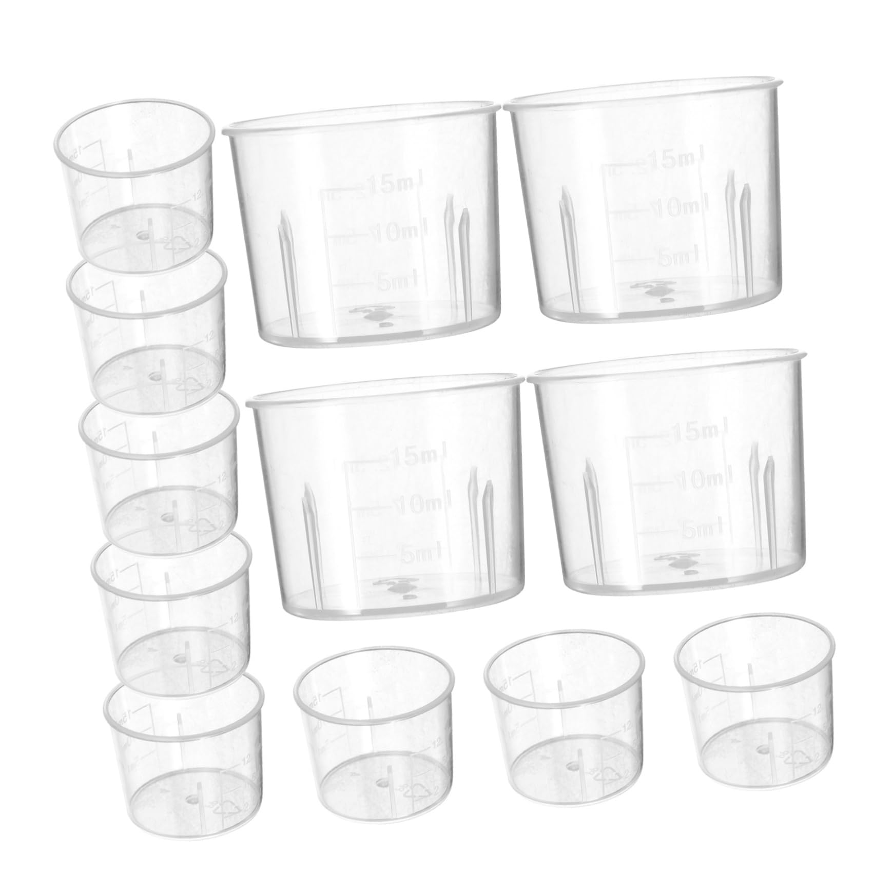 GLEAVI 300 Pièces Petite tasse à mesurer en plastique verre mesureur cuisine verre mesureur plastique Tasse mesure cuisine outils de mesure de liquides tasses de laboratoire Réutilisable