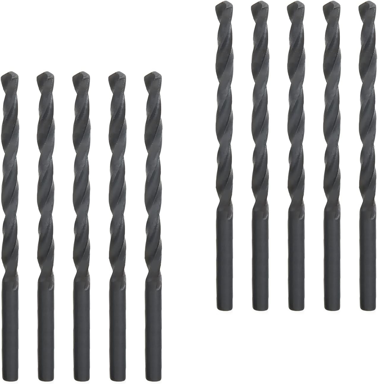 Auniwaig 20pcs Round Shank Drill Bit, 2.8mm High Speed Steel Twist Drill Bit HSS-9341, Black Nitride Coated Finish, for Aluminum Plate Copper Wood Stainless Steel