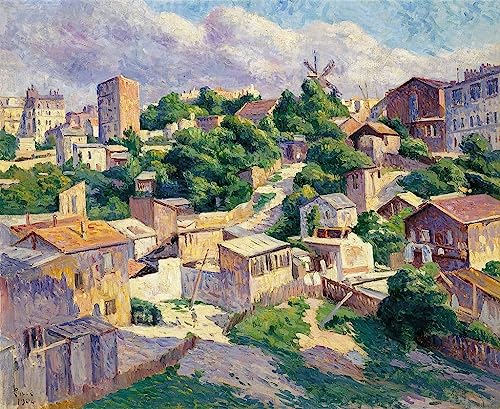 Peinture Abstraite Montmartre Paris par Maximilien Luce Impression Toile TVLAR