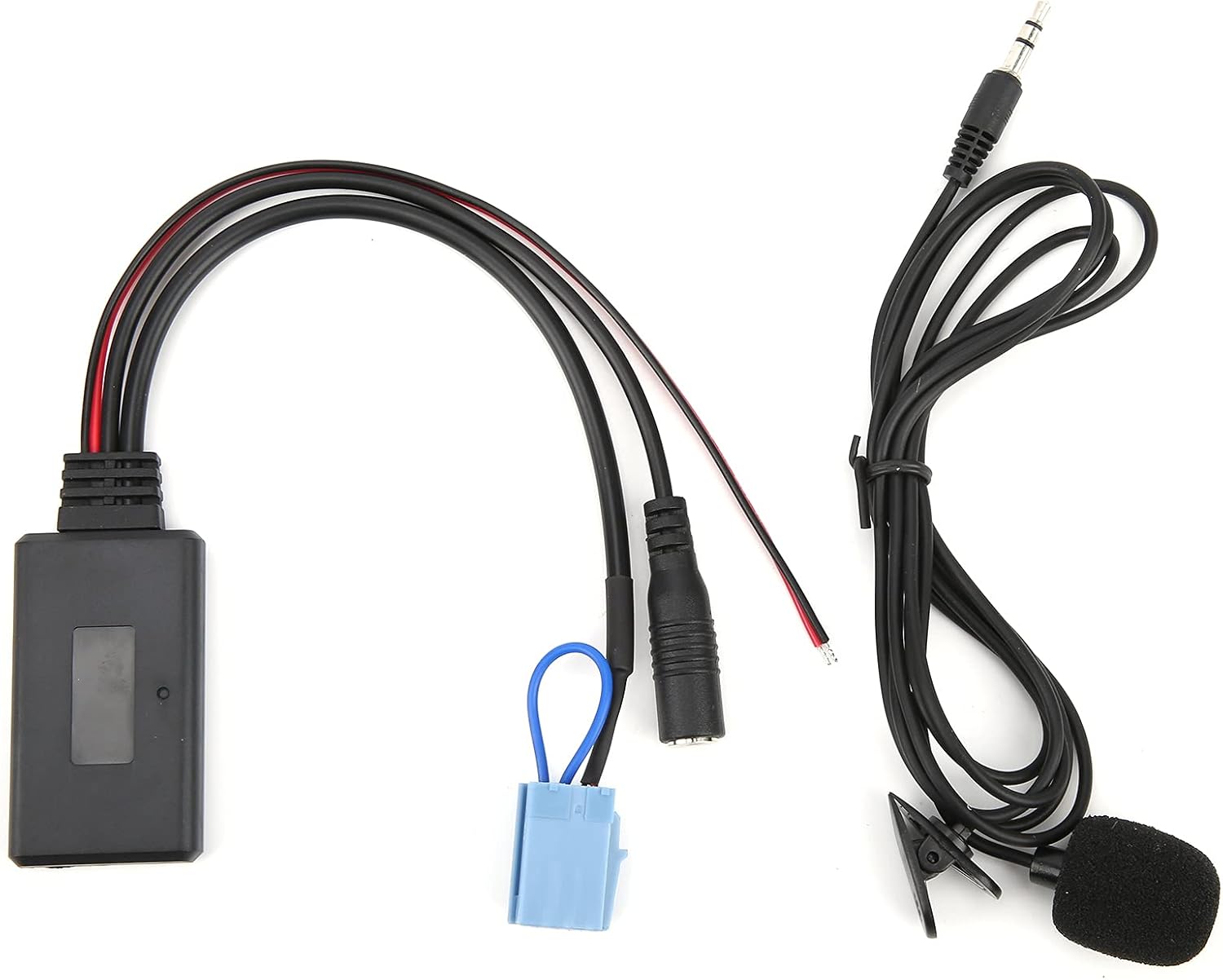 Adapter kabla Bluetooth 5.0 AUX z mikrofonem Zamiennik zestawu głośnomówiącego dla Smart Fortwo 450 Radio Materiał ABS Napięcie DC12V 59,1 cala Długość kabla