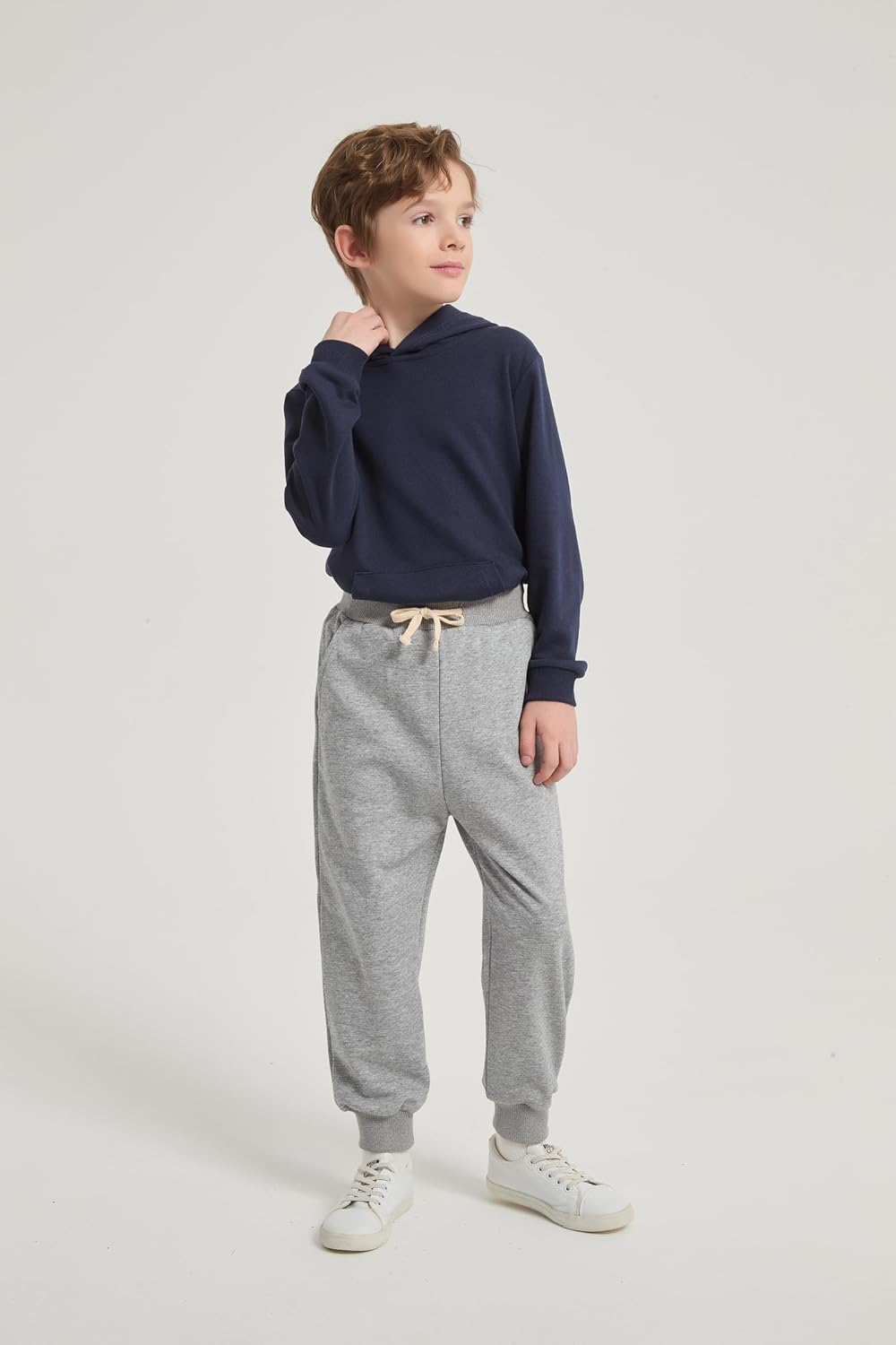 Phedrew 3-Pack Boys and Toddlers Cotton Sweatpants Kids Athletic Drawstring Jogger Pants Youth Active Pants - Image 2