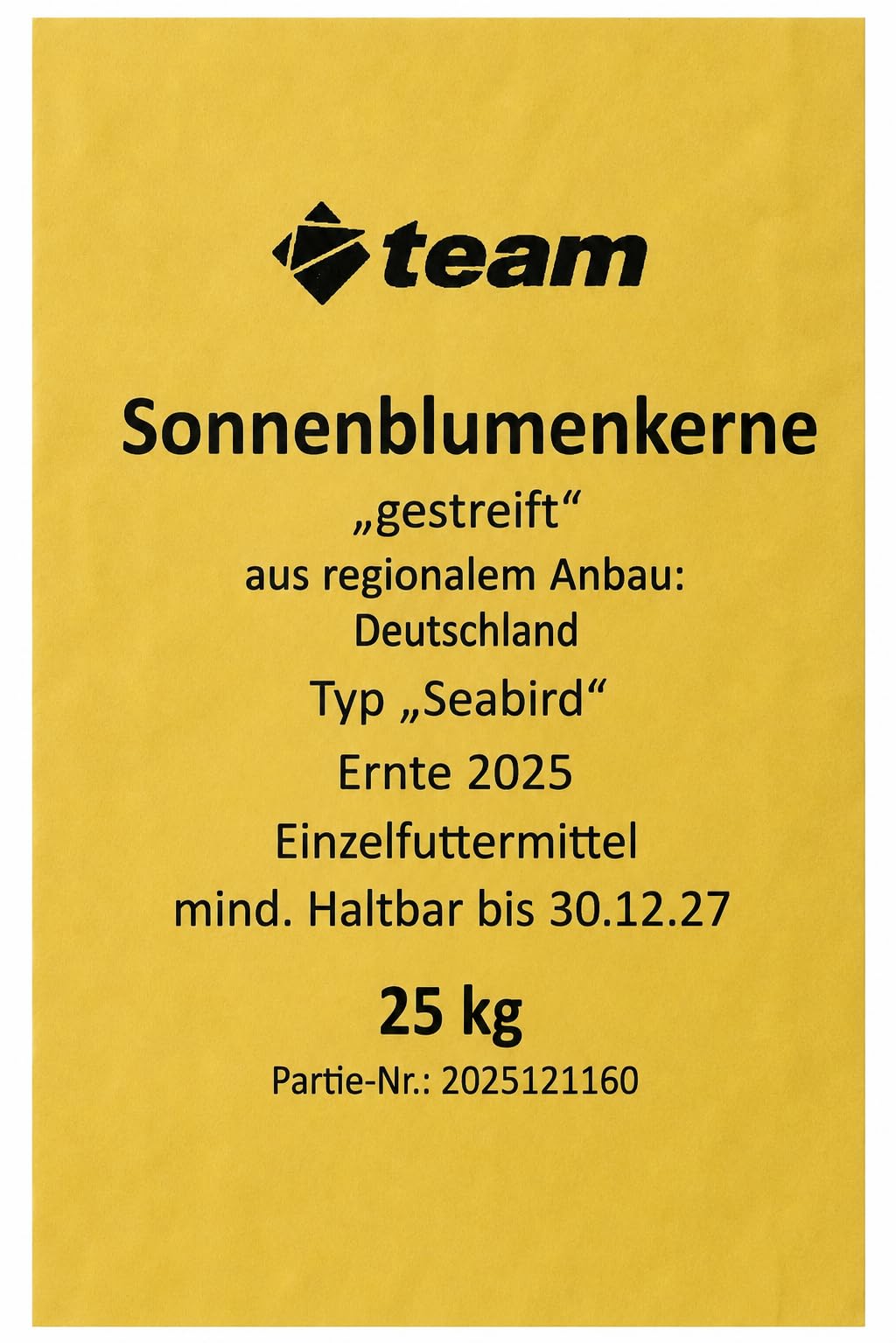 Gestreifte Sonnenblumenkerne im Papiersack 825kg Deutschland von Heinrichs Agrar aus der Layenmühle