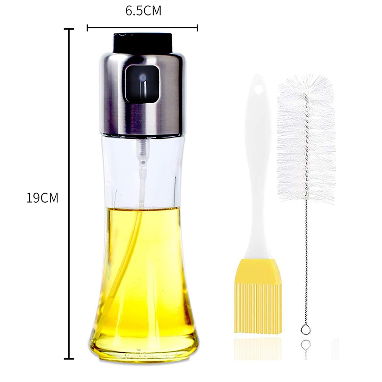 Ölsprühflasche Küchenöl-Sprühflasche aus Glas, Haushaltspresse für Küchenzubehör