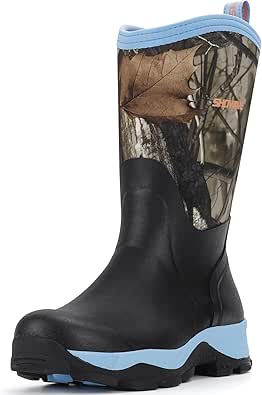 Womens Rain Boots Kalkal Insulated Rubber Hunting Boots