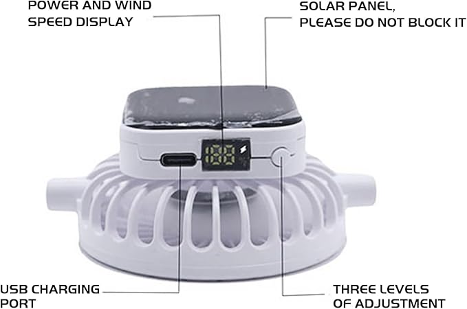 Gorra Unisex con Ventilador Solar USB Ajustable UPF50 miniatura 5