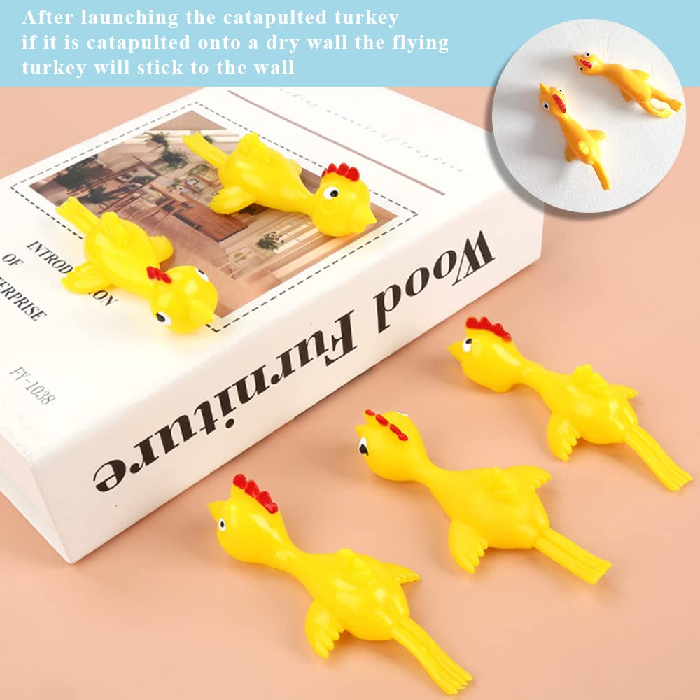 Poulet Volant Elastique Jouet Poulet Catapulte - Lot De 30 Poulets Élastiques à Lancer Jouet élastique Flick