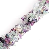 Vista 16 de Cuentas sueltas de piedra natural de grava de jade amarillo de 0.236-0.315 pulgadas, chips de piedras preciosas para hacer joyas, forma libre, 34