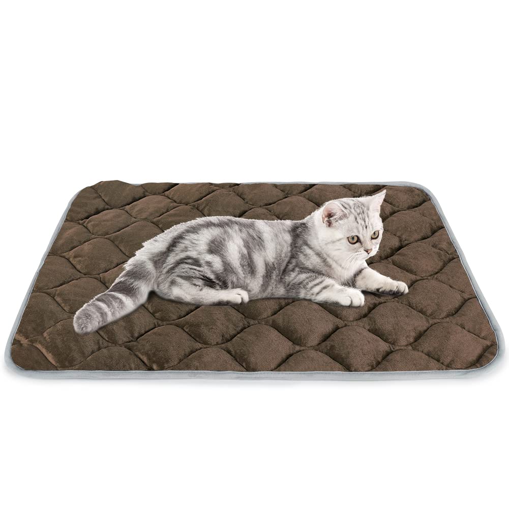 ULIGOTA Self Warming Cat Bed Self Heating Cat Mat Thermal Pet Bed Mat Self-Warming Dog Crate Pad