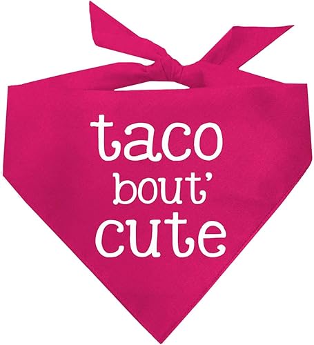 Miniatura 16 de Taco Bout' - Bandana para perro 100% algodón triángulo ajustable Hecho en Estados Unidos Cinco de Mayo Divertido accesorio de comida Rojo