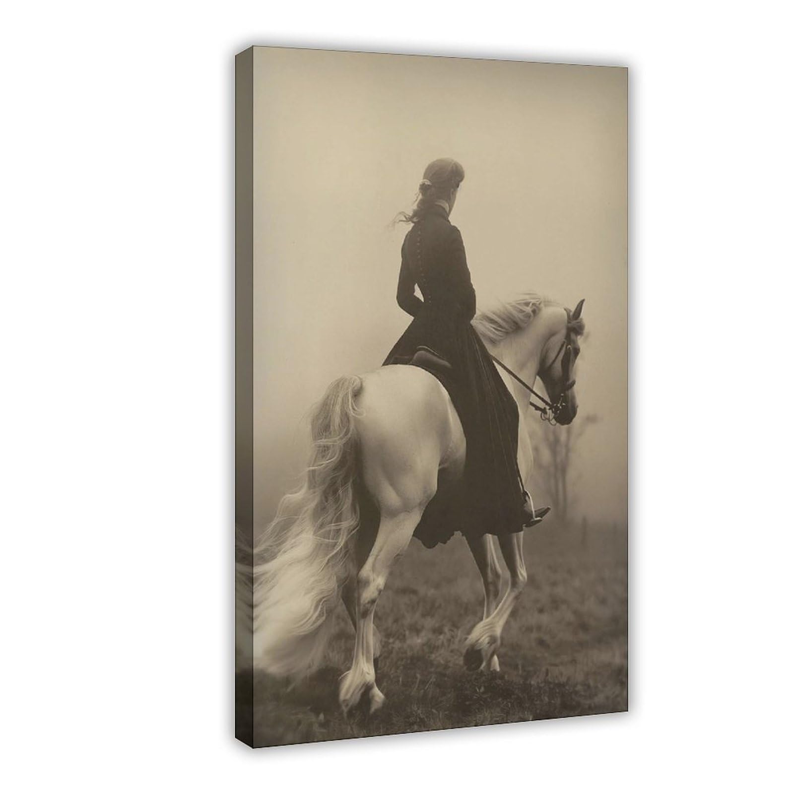 Bareronor Victorian Horse Poster (3) Canvas Poster Bedroom Decor Landscape Office Room Decor Gift 24" L X 36" W