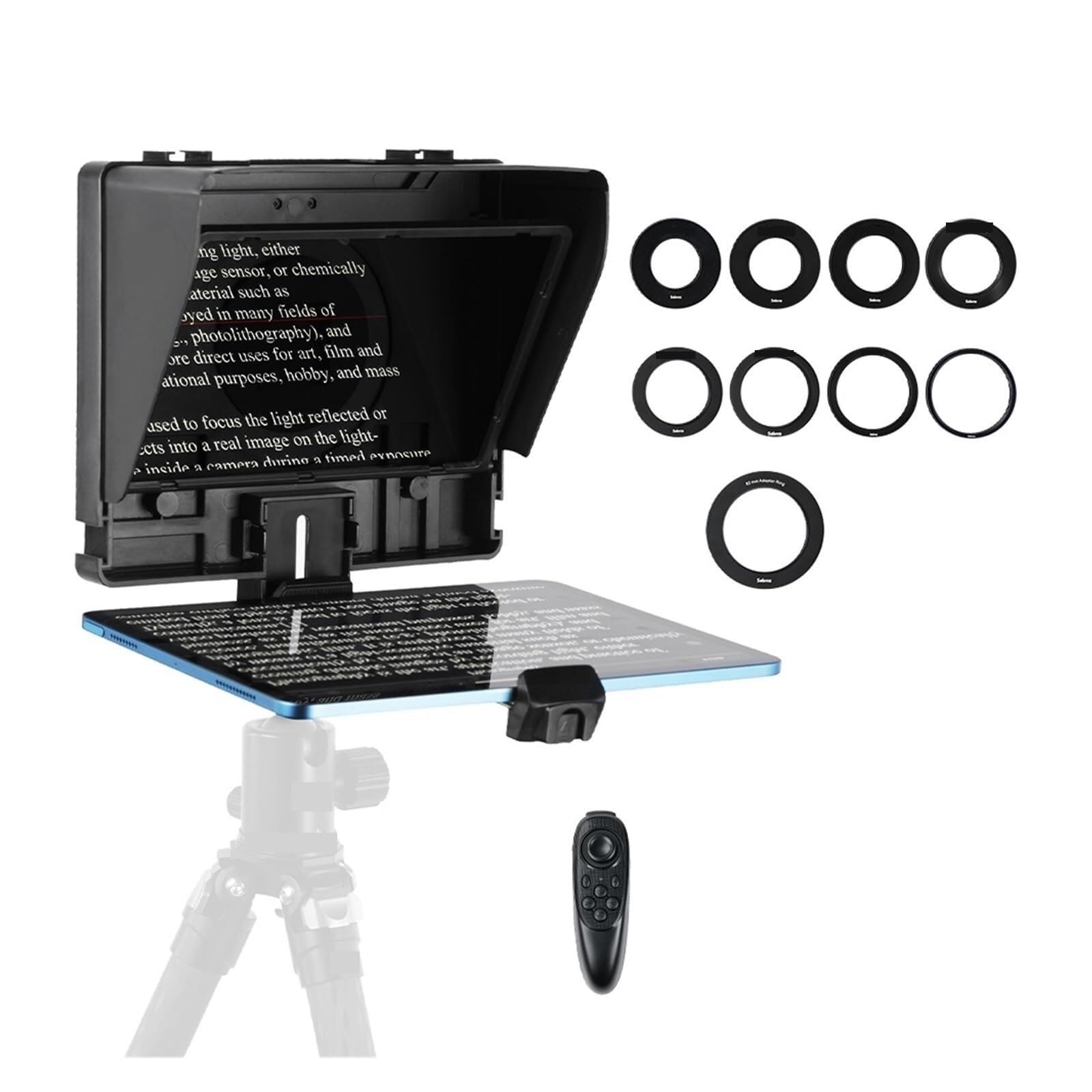 Teleprompter, 2 Stück Teleprompter TP10 Smartphone-Kamera Aufnahme Streaming Unterstützung Horizontale Vertikale für Live-Streaming