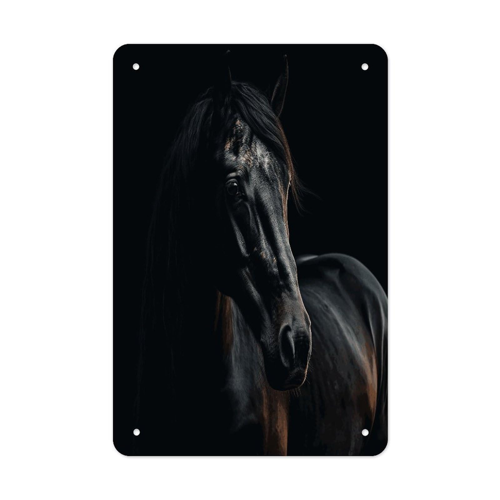 A Dark Horse Metal Tin Sign Wall Decor Hanging Plaque