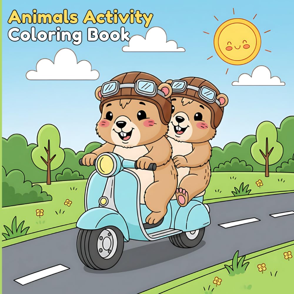 Cute Groundhog Fun Activity Coloring Book: Simple and Easy 50 Designs On Groundhog Animal - Adorable Animal Funny Things ! (Bold Adventure Animals Coloring Series)