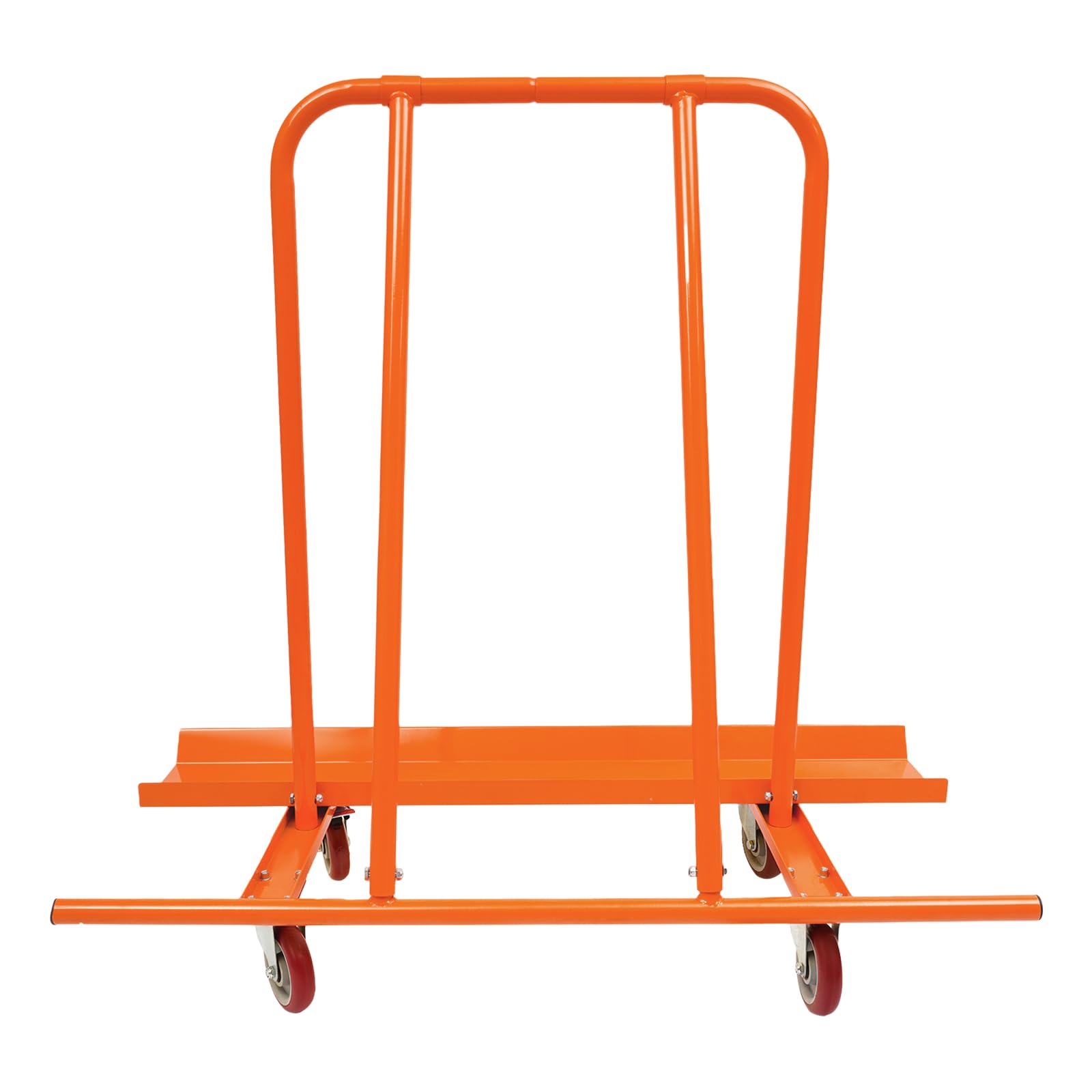 Plattenkarren bis 800Kg mit 4 Rädern (Orange) | Plattenwagen Schwerlast aus Metall mit Praktische Seitenblenden, für Holzbrettern Türen Fenstern Matratzen