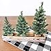 Winlyn 3 Pack Mini Canadian Pine Trees with Wood Bases Artificial Miniature Christmas Trees for Holiday Season Tabletop Decoration Centerpiece Displays Xmas Green Assorted Sizes 7.5