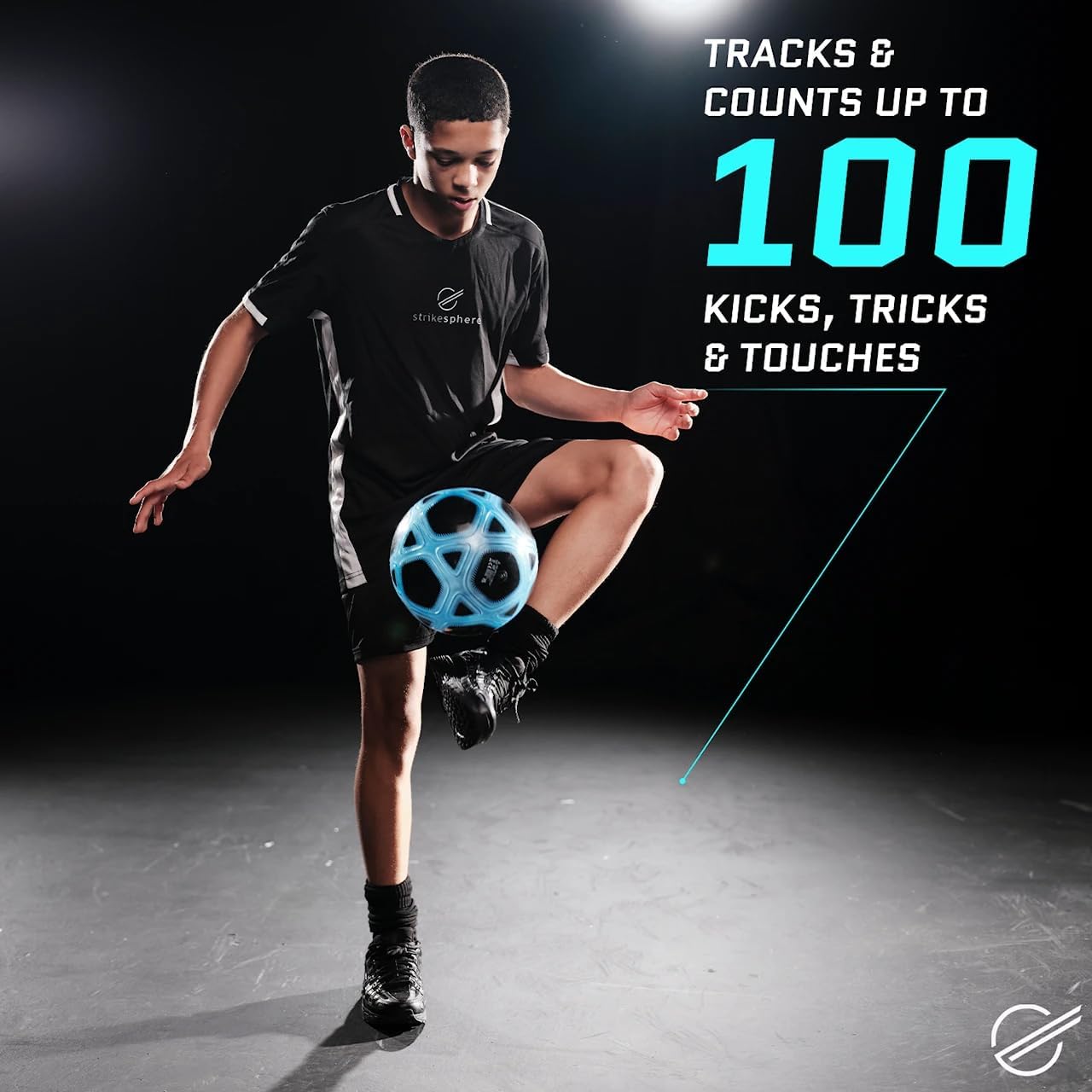Strikesphere Counter Ball, Light Up Soccer Ball and Trainer, Perfect for Soccer Training and Kids
