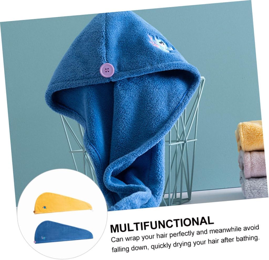 2pcs Quick Drying Hair Towel Caps Microfiber Hair Wraps Super Absorbent for Women Bath Spa Use