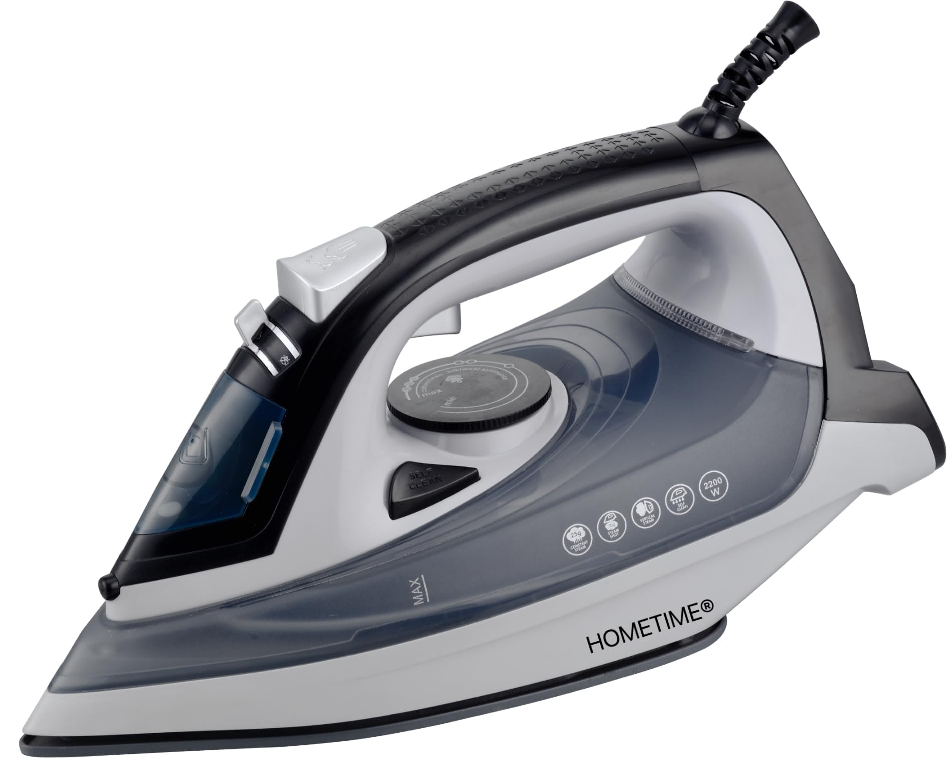 Wtrtr Ceramic Steam Iron,2200Watts, Ceramic Sole Plate, (HOMETIME,BS-111Grey)