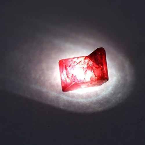 Miniatura 4 de GEMHUB Cristal curativo natural de espinela roja cruda pequeña, 3.15 unidades, M, Gema, espinela birmana
