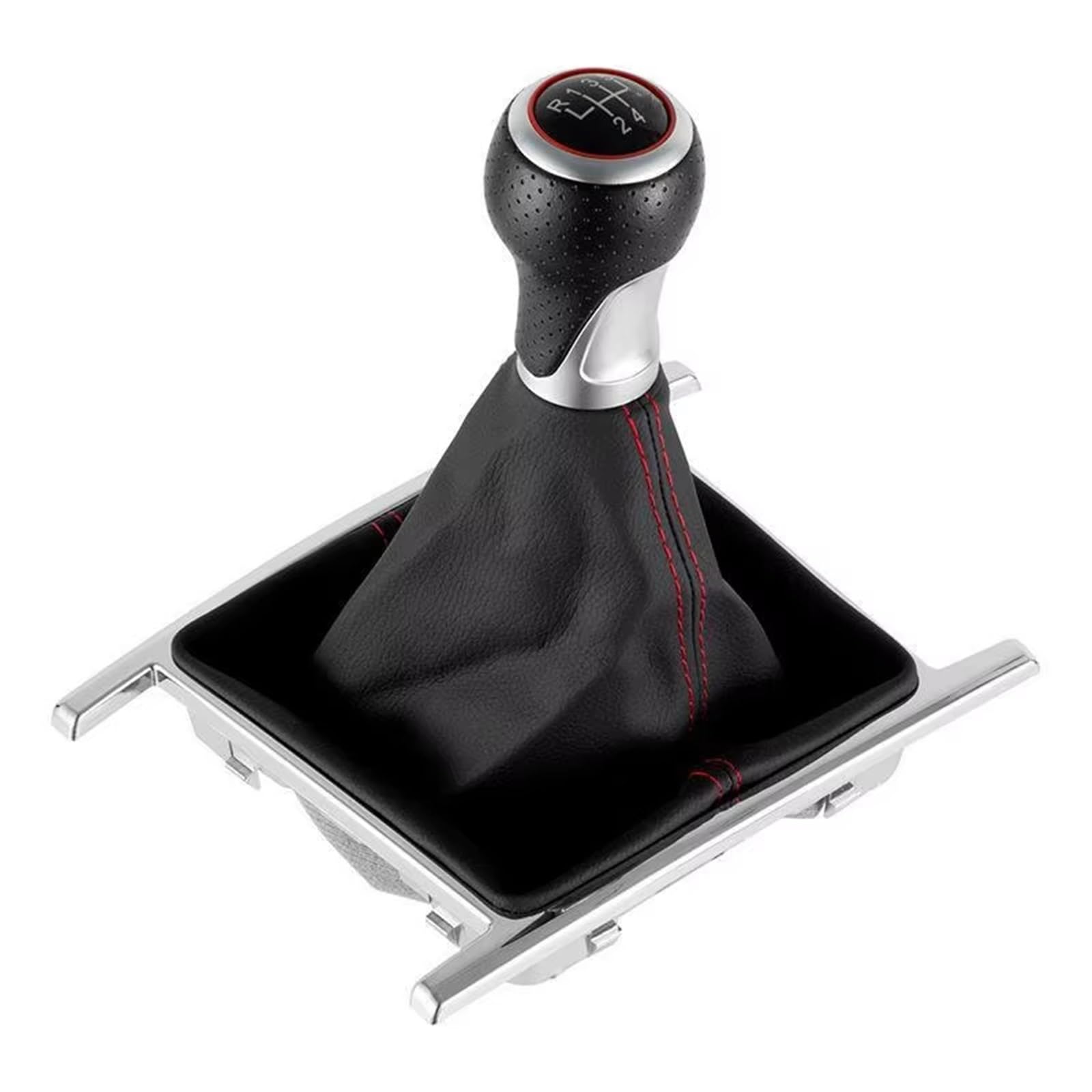 SCZMBLTLNV Car Gear Stick Knob Car Styling Gear Shift Knob Lever Shifter Handball with Leather Boot Collar Case Cover for Amarok 2014-2022