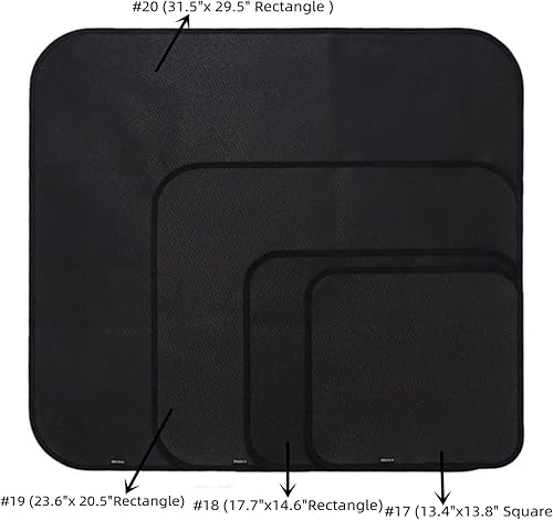 Miniatura 4 de Alfombrilla ignífuga para terraza, chimenea, barbacoa, lavable, 23.6 x 20.5 pulgadas, #19