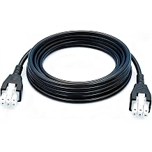 Standing Desk Connection Cable 6-Pin Male to Male Black 2M/6.5FT Power Cord for Smart Desk Lifting Desk Push Rod Motor,Lifting Column to Controller Connectio