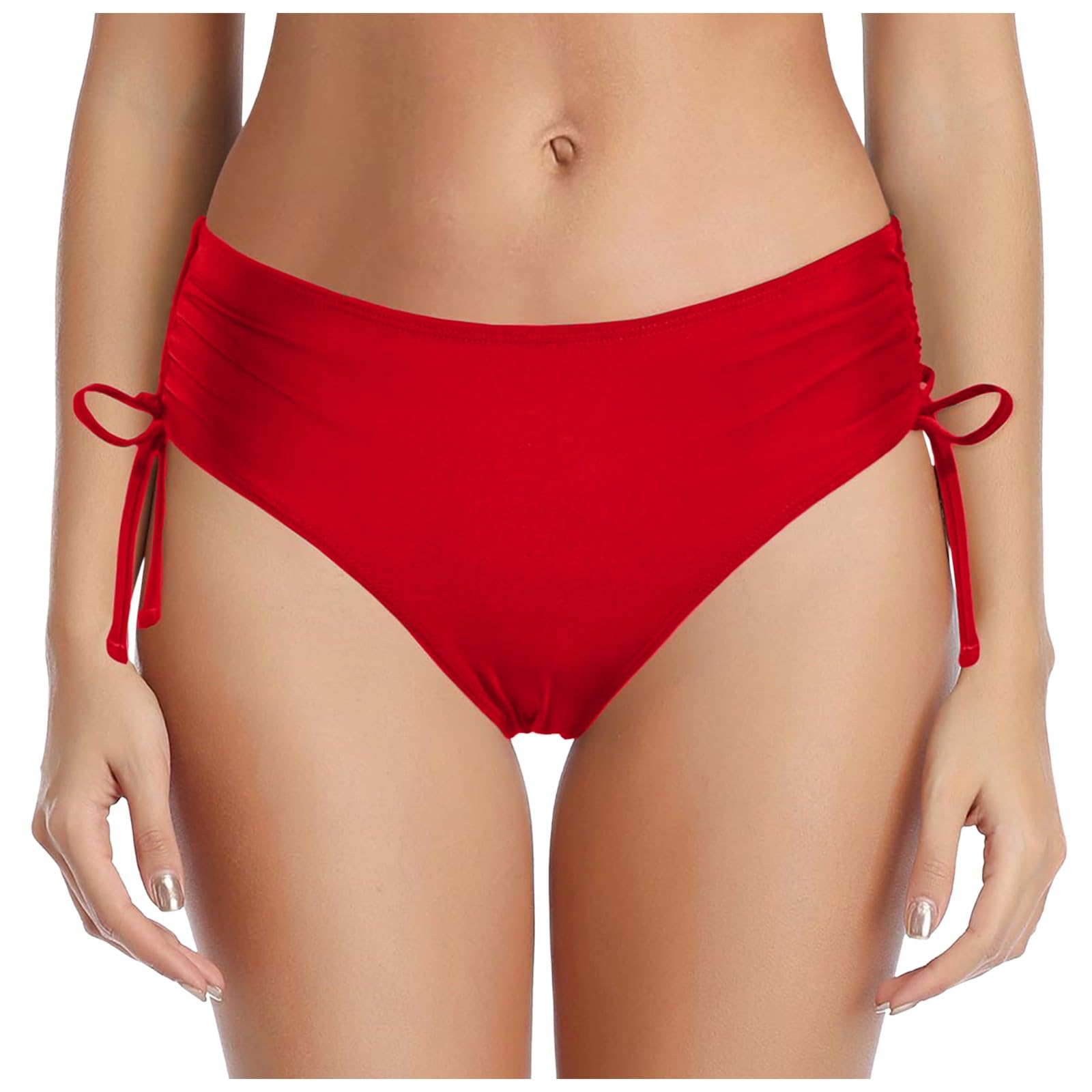 POIUIYQA Bikini Inferior de Traje de baño mensual para Mujer - Absorción Moderada - Apto para Adolescentes - Ideal para Reglas en la Piscina o en la Playa - Bikini Menstrual Impreso Bragas