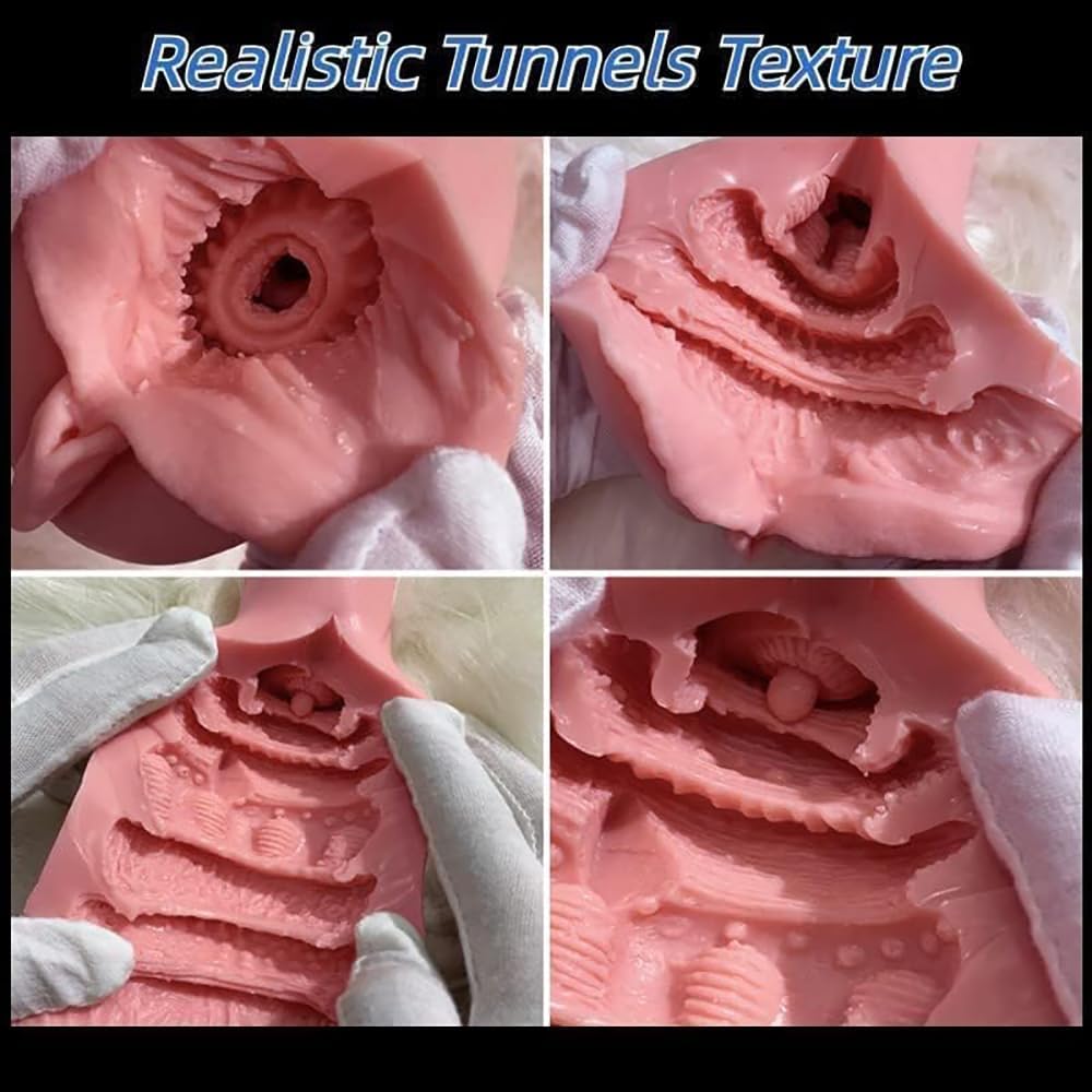 Full Size Love Dolls Sex Doll Big Jelly Boobs Life Like TPE Women's Torso Silicone Doll Full Size Doll Male Masturbator Full Body Sex Doll for Men Love Sex Toys, US Stock Tan Skin