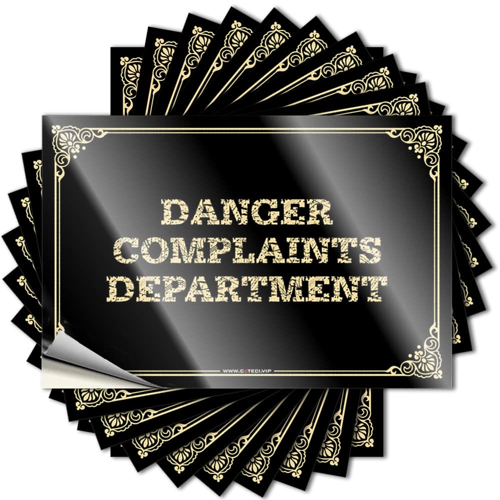 Labels & Danger Complaints Department Day Bulk Stick-on for Personalized Man Cave - Car Decals Stickers Outside of