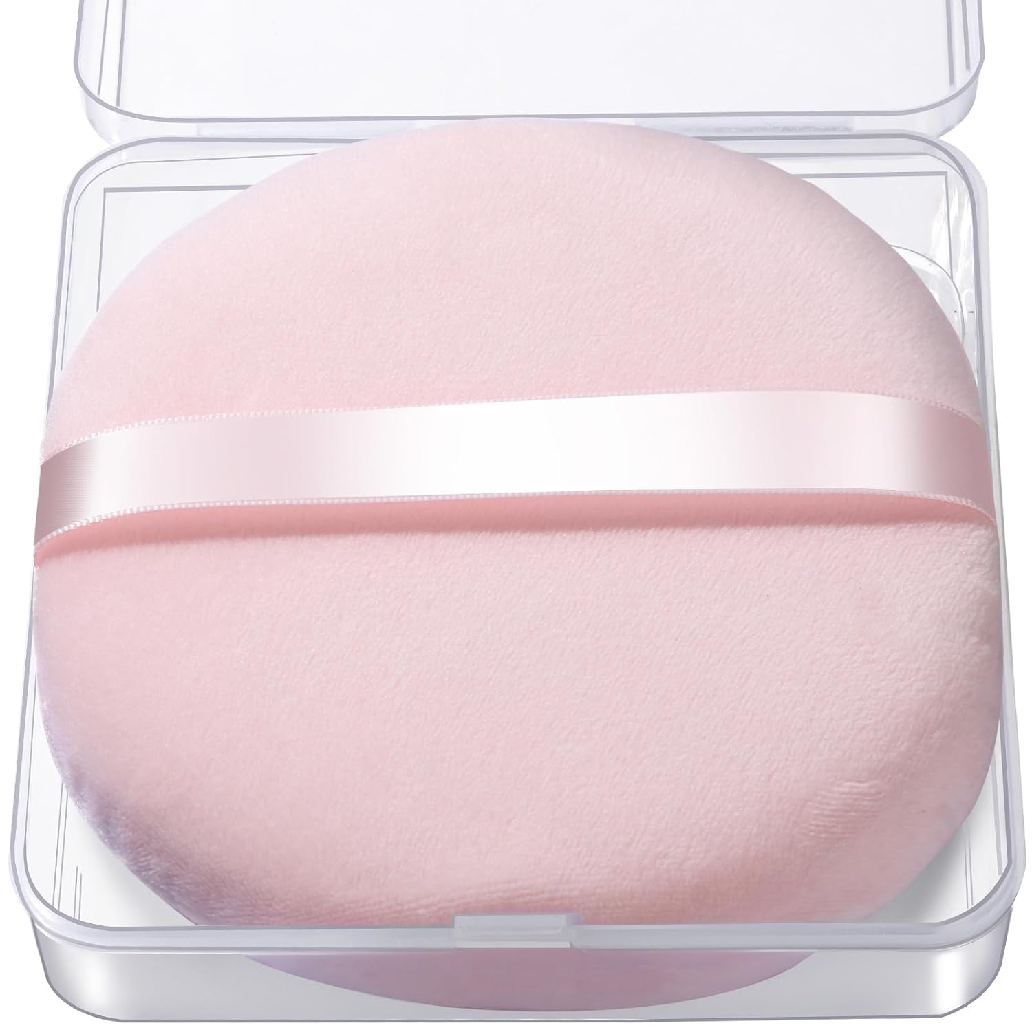 Teenitor 2Pcs Pink Powder Puff, 4.13Inch Body Powder Puff, for Body Powder Pink