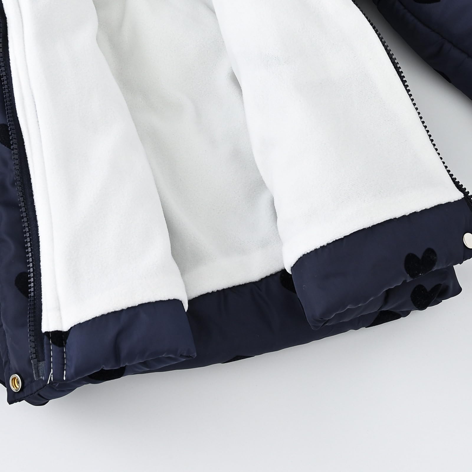 Manteau Long Hiver Fille 2-10 Ans Fashion Parka Veste Doublé Polaire Enfant Fille Chaude Avec Capuche Zippée épaisse Coton Confortable Mignon Coat Hooded Jacket