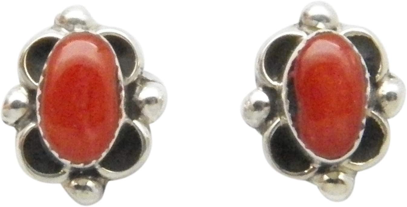 Fundamental Rockhound: Zuni Stud Earrings Red Coral jewelry